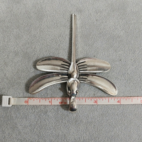 Dragonfly Silver Pendant Big Sized - Picture 3 of 6